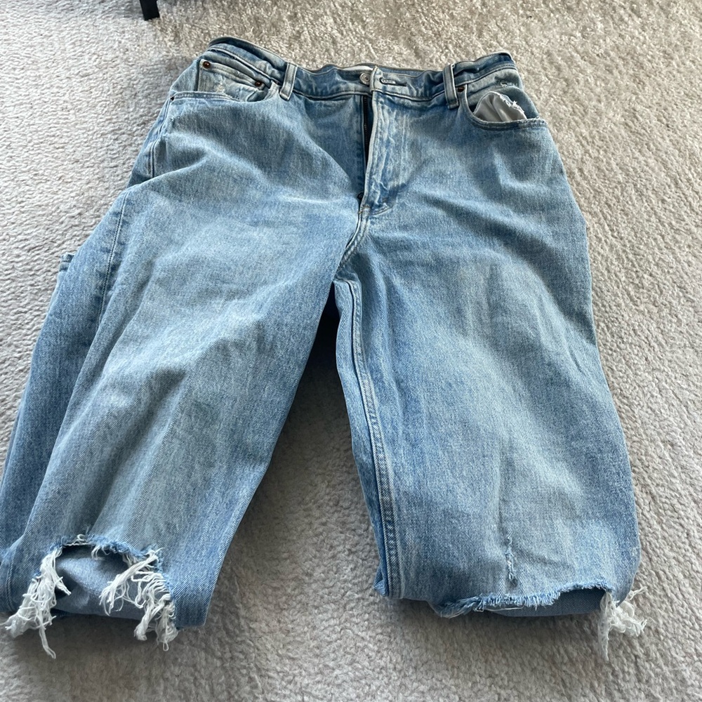 Abercrombie & Fitch Light Blue Straight Leg Jeans - Picture 3 of 3